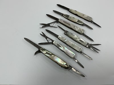 Lot 398 - Collection Of Seven Folding Pocket Knives,...