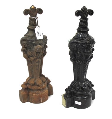 Lot 1312 - Pair of XIX Century Cast Iron Door Stops with...