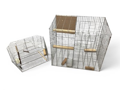 Lot 1541 - Wire Work Bird Cage & Bird Trap, 62 x 70cm,...