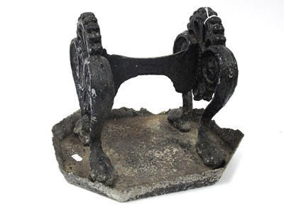 Lot 1314 - XIX Century Cast Iron Boot Scraper, on worn...