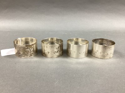 Lot 20 - A Set of Four Hallmarked Silver Napkin Rings,...