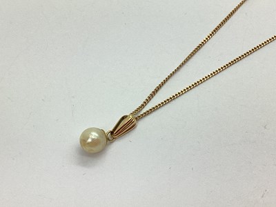 Lot 60 - A Dainty Pearl Pendant, (indistinctly stamped)...
