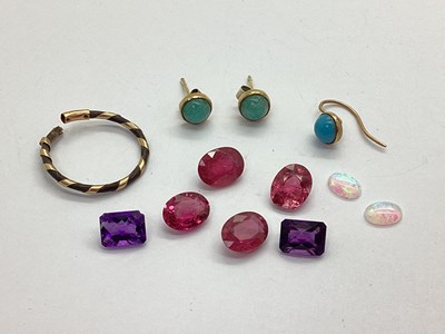 Lot 101 - An Elephant Hair Ring, (broken), entwined with...