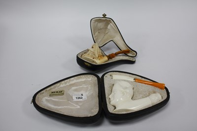 Lot 1262 - Murat Meerschaum Pipe, featuring Tricorn...