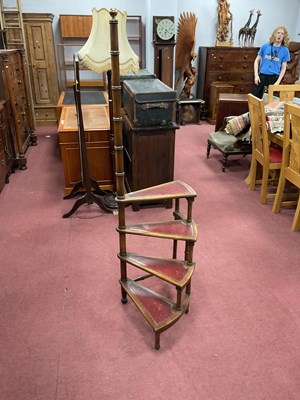 Lot 1540 - Bevan Funnell, Mahogany Library steps, with...