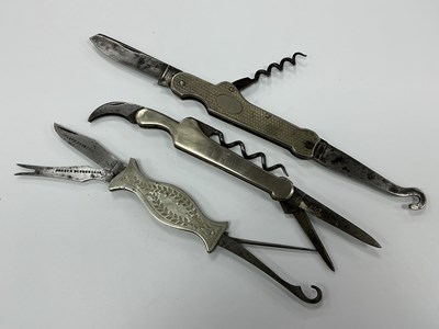 Lot 427 - Two Champagne Knives, 10cm each, Joseph...
