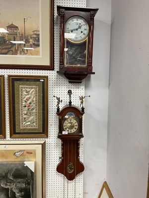 Lot 1479 - Dutch Style Atlas Wall Clock, with two brass...