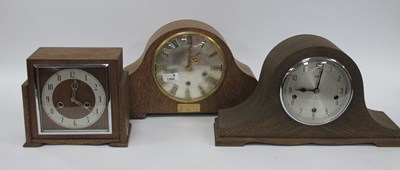Lot 1309 - Three vintage Smiths mantel clocks, including...