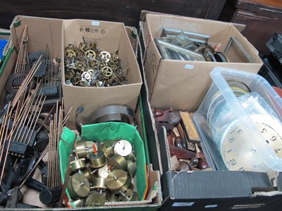Lot 1061 - Clock parts, including large quantity of gong...