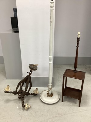 Lot 1527 - A painted floor lamp (H156cm), mid-20th...