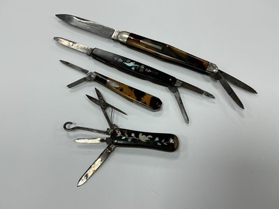 Lot 438 - Four Folding Knives, Joseph Rodgers three...