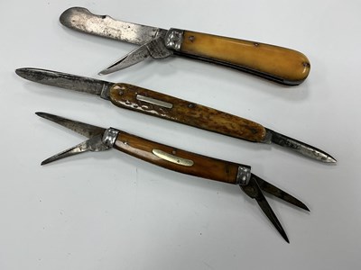 Lot 442 - Three Folding Pocket Knives, Lewis Barnascone,...