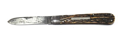 Lot 510 - Underwood One Blade, stag scales, lock knife,...