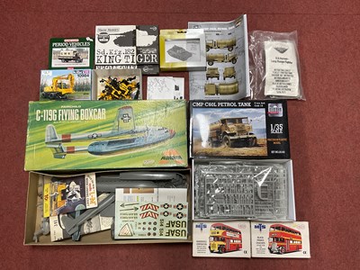 Lot 332 - Nine Plastic Vehicle Kits by Aurora, Kibri,...