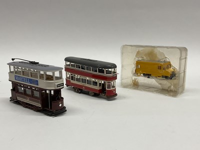 Lot 826 - Two OO gauge motorised trams, one Corgi...