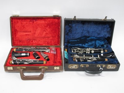 Lot 1416 - Two vintage Boosey & Hawkes clarinets: black...