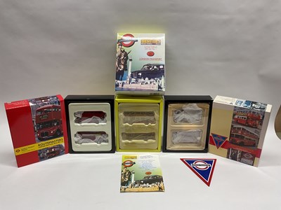 Lot 576 - Three EFE 1:76 Scale Diecast model bus sets,...
