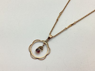 Lot 83 - An Edwardian Openwork Pendant, the dainty...