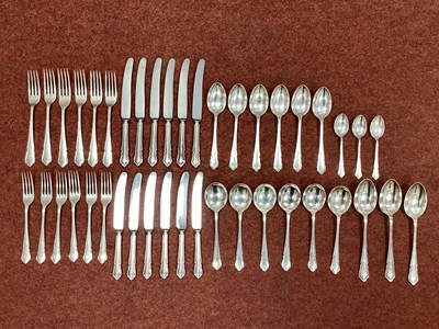 Lot 87 - A Six Setting Canteen of Matched Hallmarked...