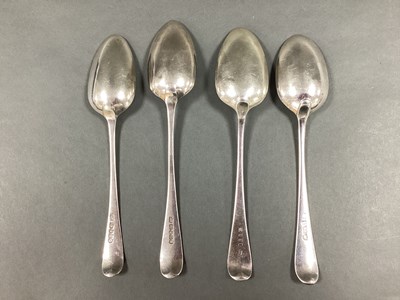 Lot 40 - Four Georgian Hallmarked Silver Old English...