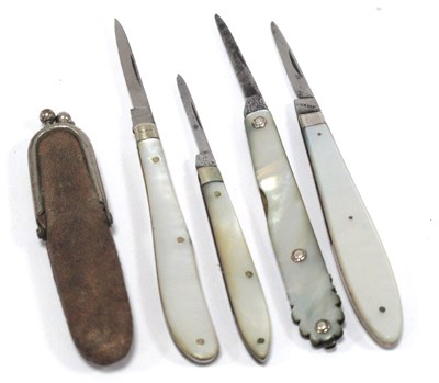 Lot 503 - Four Folding Knives, Hinchcliffe one blade,...