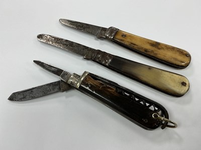 Lot 467 - Ellin & Co Sportsman Knife, horn scales, 9cm,...