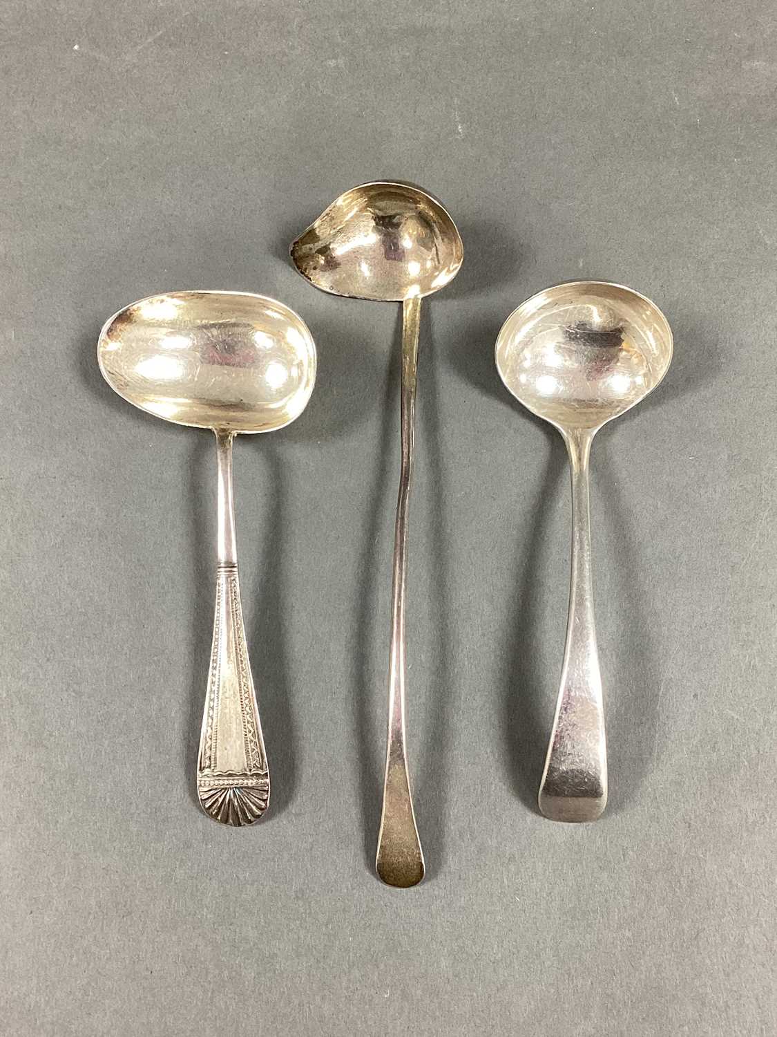 Lot 25 - A Small Georgian Hallmarked Silver Ladle, the...