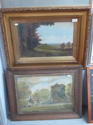 Lot 1459 - H. Pacon, Sheep in Meadow with Distant...