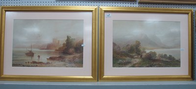 Lot 1437 - E.A. Krause Bamburgh Castle and Head of Loch...
