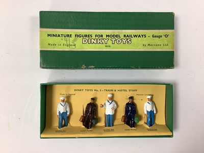 Lot 881 - A boxed Dinky Toys set (No.5) of five 0 gauge...