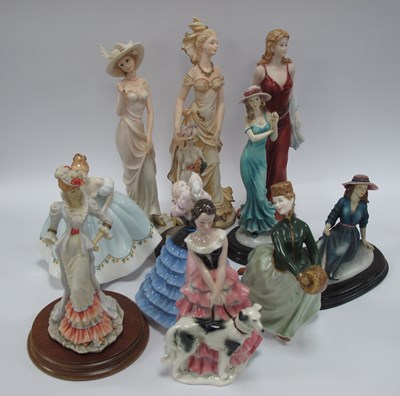 Lot 1192 - Eleven Figurines, including Doulton, Leonardo,...