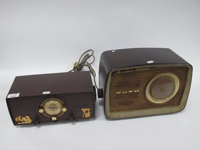 Lot 1403 - Two vintage radios: Bush DAC70 bakelite cased...