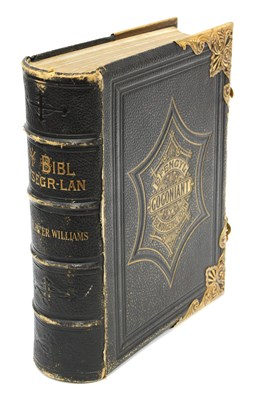 Lot 1300 - Welsh Holy Bible, Jones & Jones, Hannah Street,...