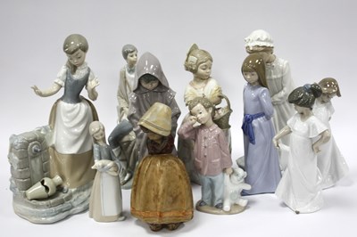 Lot 1207 - Lladro Matt Dutch Girl, 20cm high, girl...