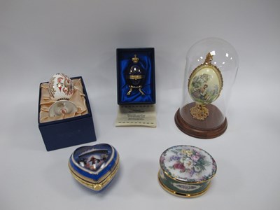 Lot 1186 - Royal Crown Derby 'Greece' Egg on Stand,...