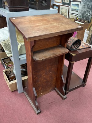 Lot 1477 - Pitch Pine Lectern circa 1900, with slope top,...