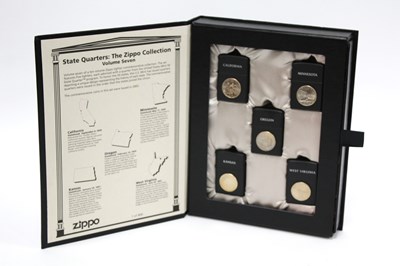 Lot 1286 - Zippo State Quarters, Volume 7, five lighter...