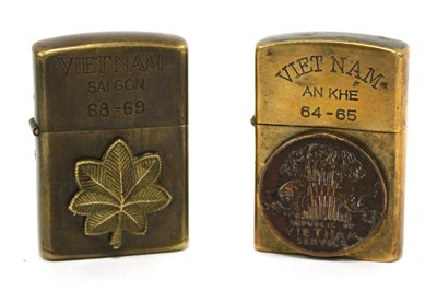 Lot 1291 - Zippo Vietnam 'An KHE' and 'SAIGON' Lighters.