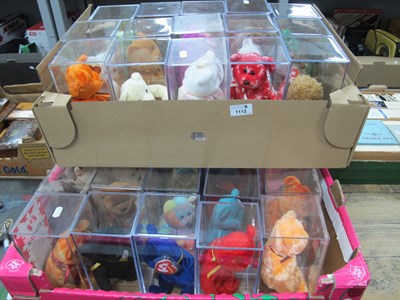 Lot 1112 - Thirty TY Beanie Babies in acrylic display...