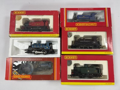 Lot 307 - Five boxed Hornby 00 gauge 0-4-0 tank engines,...