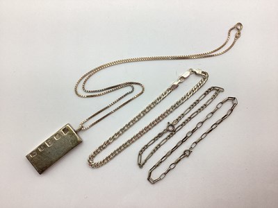 Lot 176 - A Hallmarked Silver Ingot Pendant, Sheffield,...
