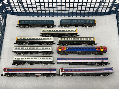 Lot 722 - A collection of Graham Farish N gauge diesel...