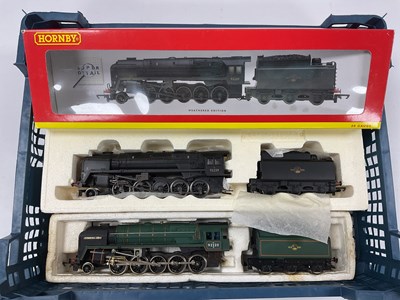 Lot 481 - Two Hornby 00 gauge tender-drive 9F 2-10-0...