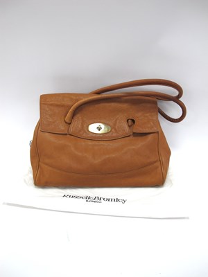 Lot 1386 - Russell & Bromley; A Tan Leather Bag, with...