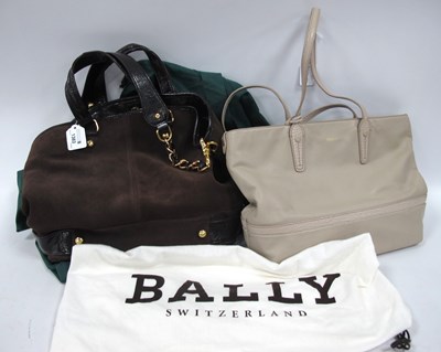 Lot 1383 - A Bally Beige Leather Tote Bag, with dual...