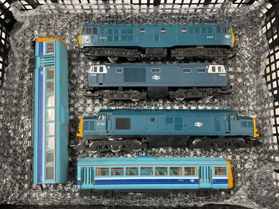 Lot 550 - Four 00 gauge BR blue diesels: a Hornby Class...
