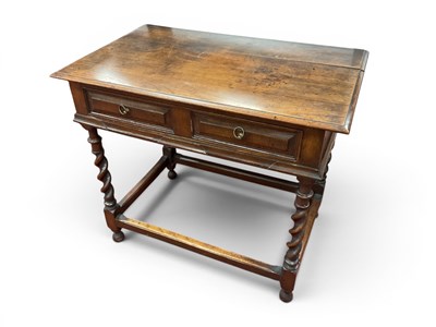 Lot 1466 - A XVII Century Style Joined Oak Side Table,...