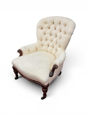 Lot 1487 - A XIX Century Oak Nursing Chair, with...