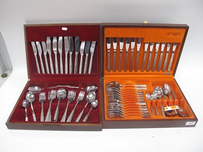 Lot 1250 - Two Cased Stainless Steel 44-piece Canteens of...