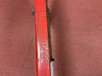 Lot 301 - Railwayana - A Red and White Cast Iron...